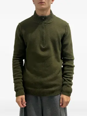 Шерстяной свитер на молнии у ворота