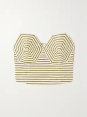 Бюстье из полосатого саржа с добавлением TENCEL™ Lyocell от коллекции NET SUSTAIN