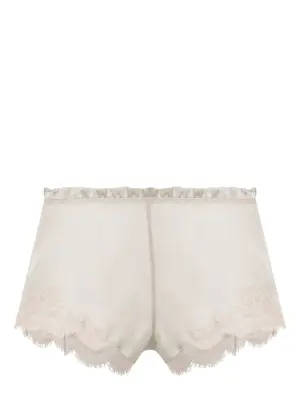 Шелковые шорты с кружевом Calais-Caudry
