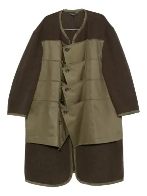 Стёганое пальто на пуговицах