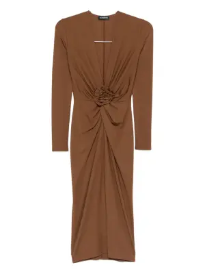 Платье миди с драпировкой