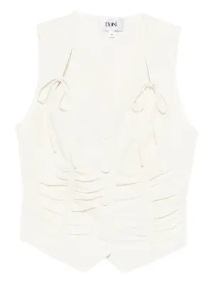 Жилет со сборками и завязками