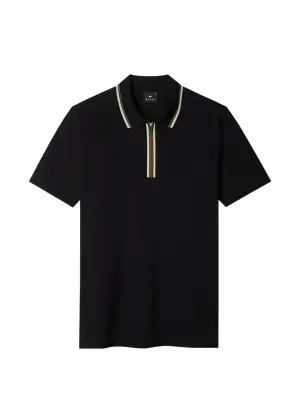 Рубашка поло с отделкой в полоску