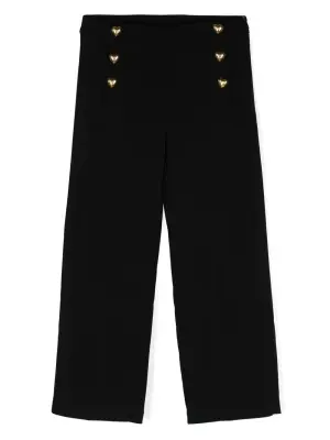 Брюки прямого кроя с декоративными пуговицами