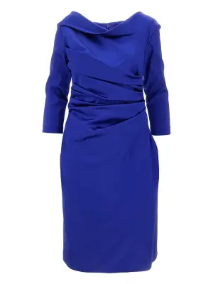 Драпированное платье миди