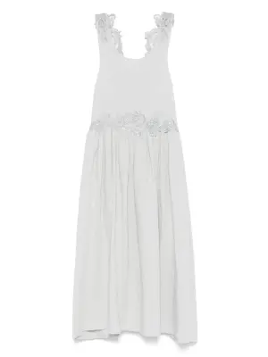 Платье миди с кружевом
