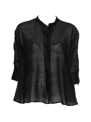 Рубашка с воротником-стойкой