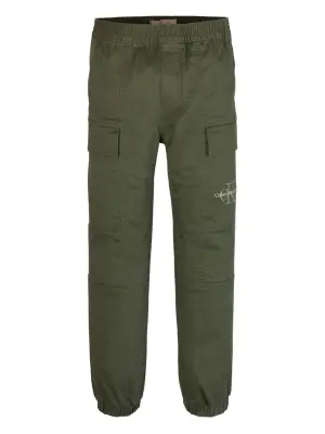 Брюки карго с вышитым логотипом