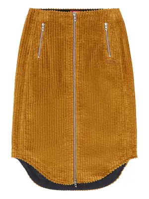 Вельветовая юбка миди O-LLIPOP на молнии