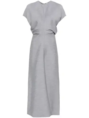 Платье макси с жатым эффектом