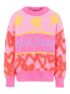 Свитер с логотипом вязки интарсия