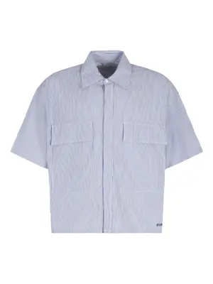 Рубашка в полоску с карманом