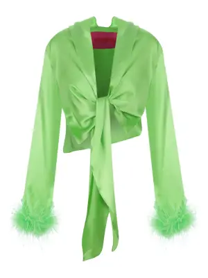 Блузка с перьями