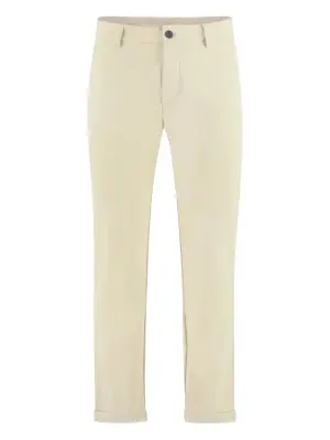 брюки строгого кроя с манжетами