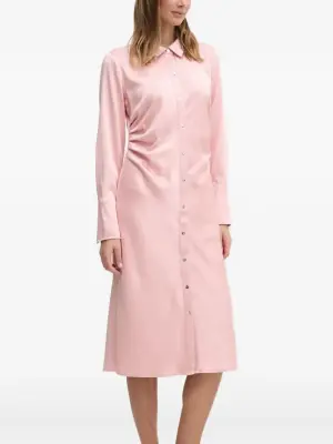 Платье миди с атласными вставками