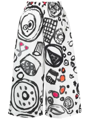 Широкие брюки с принтом