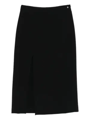 Юбка с разрезом и складками