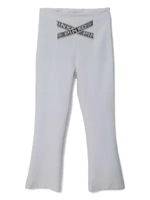 Брюки с вышитым логотипом