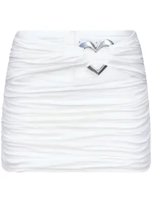 Юбка мини с вырезами и сборками