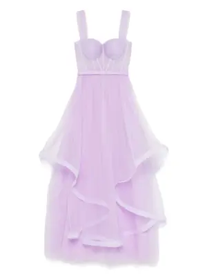 Длинное платье из тюля