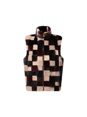 Жилет без рукавов Damier из норки