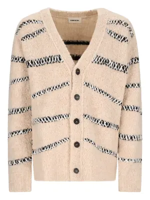 Кардиган в полоску из букле