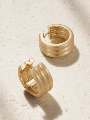 Серьги-кольца из золота 18 карат