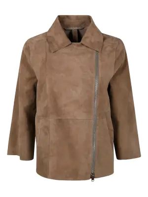 Куртка с косой молнией