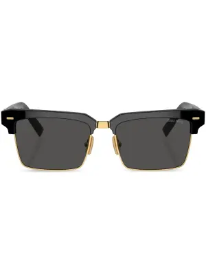 Солнцезащитные очки в квадратной оправе с логотипом