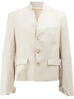 Укороченный пиджак  с V-образным вырезом