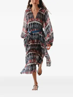 Платье миди с узором