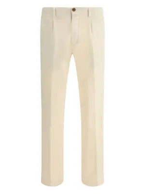 Плиссированные брюки на пуговицах