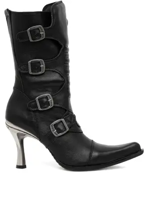 ботильоны с заостренным носком и пряжкой