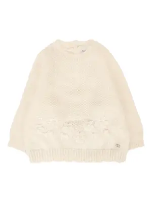 Трикотажный топ с цветочным декором