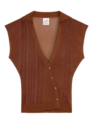 полупрозрачный топ Guayabera