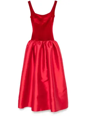 Платье с бархатной вставкой