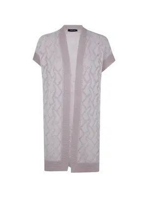 Жакет из ажурной вязки