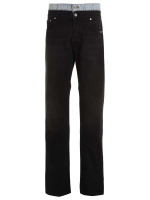 Джинсы с двойной талией