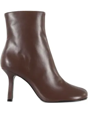 Кожаные ботильоны Brielle с квадратным носком и каблуком 85 мм