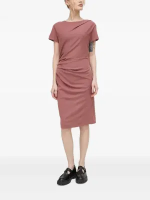 Платье миди с короткими рукавами