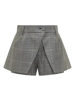 Юбка-шорты в ломаную клетку