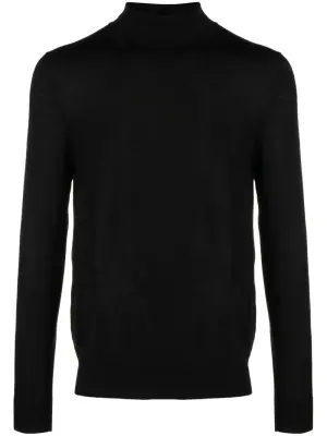 Джемпер из смесовой шерсти с высоким воротником