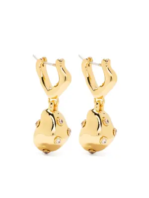 Серьги-подвески с кристаллами