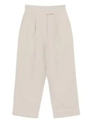 Укороченные брюки со складками