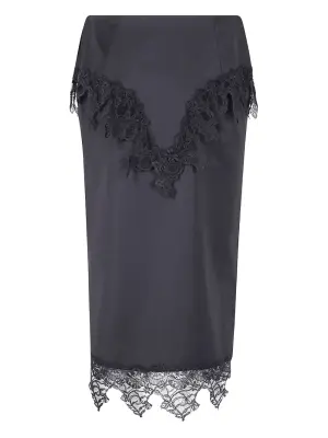 Юбка-карандаш миди с кружевом