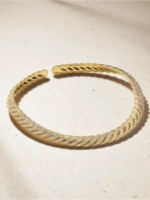 Колье Sculpted Cable из 18-каратного золота с бриллиантами