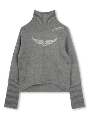 Джемпер с вышитым логотипом