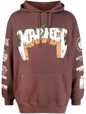 Худи с кулиской и графичным принтом