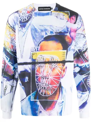 Футболка с длинными рукавами и принтом