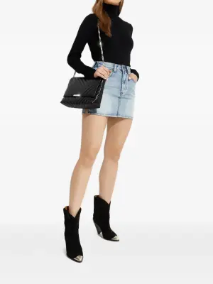 Мини-юбка с карманом на молнии